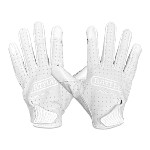 Battle Sports Graffiti Doom Speed Football Gloves, Ultra Stick Grip, Precision Fit, Wide Receiver - Youth Medium