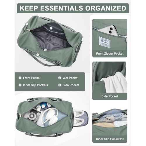 Gym Bag Womens,Travel Duffel Carry on Bag Sport Tote Bag Weekend Overnight Bag