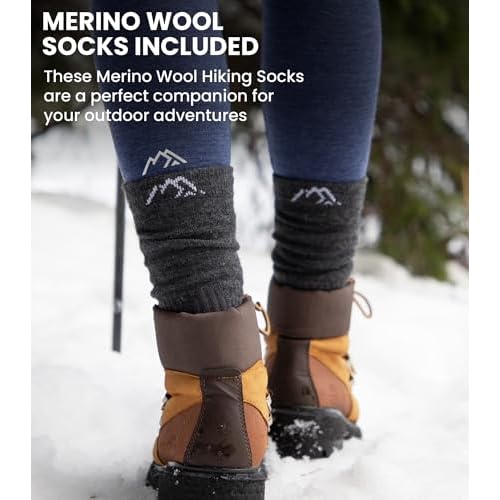 Merino Wool Beanie Men and Women ? Novelty Cuff Merino Wool Hats for Men and Women - Unisex Adult Beanie Hat and Socks