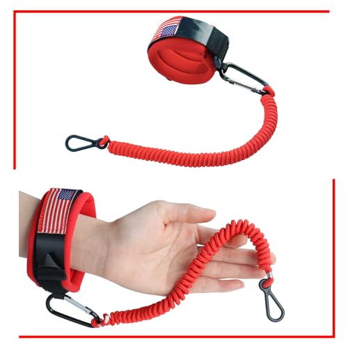 Boat Key Lanyard Wrist Strap for Marine Outboard Emergency Safety - Red