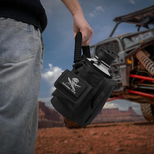 64oz Tactical Water Bottle Holder Bag with Strap - Black