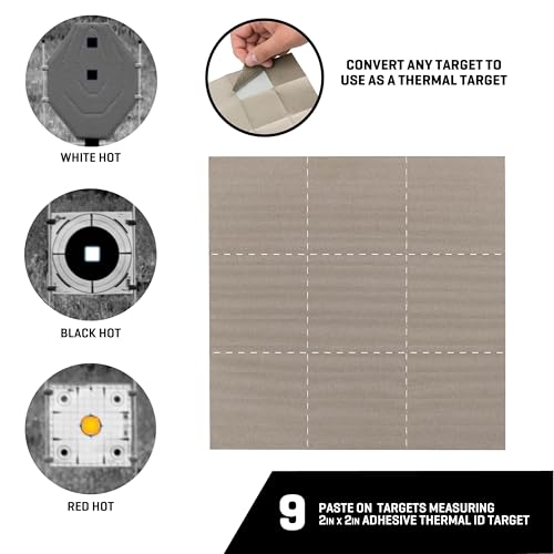 New EZ Aim Thermal Paste-On Targets, 2” x 2,” 9-Pack