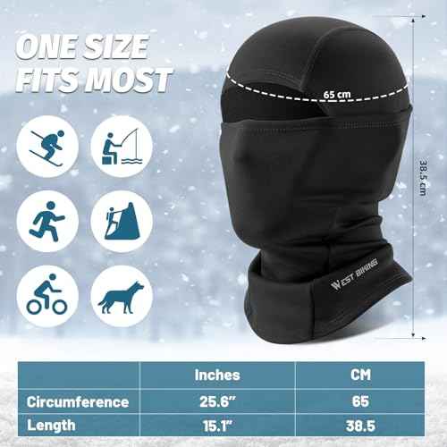 Balaclava Winter Ski Mask, Unisex Windproof and Thermal Mask, Cold Weather Thermal Sports Balaclava