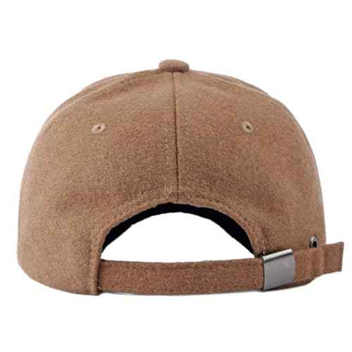 Unisex Wool Blend Baseball Cap Adjustable Structured Tweed Hat