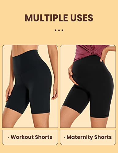 Super High Waist Biker Shorts 8 Inch for Yoga & Lounge - Luxurious Comfort