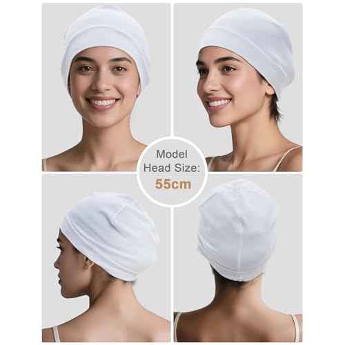 ROYBENS 97% Cotton Skull Cap Beanies for Men Women, Breathable Helmet Liner Sleep Hat