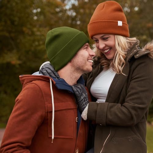 3 Pack Satin Lined Knit Beanie Hat Acrylic Winter Hats for Women Men Silk Lining Soft Slouchy Unisex Warm Cuffed Beanie Hat