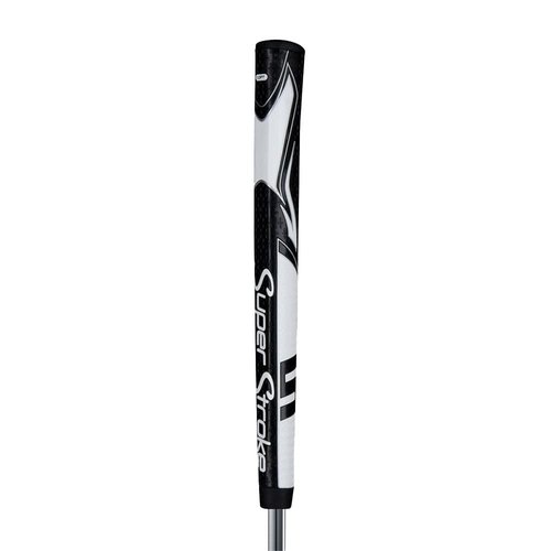 SuperStroke Zenergy WristLock 1.0PT Golf Putter Grip with No Taper Enhanced SPYNE Technology, New Multi-Zone Texturing and Tech-Port, White/Black