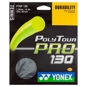 Tennis String Set - Poly Tour Pro 130 16 Gauge Graphite for Racquet