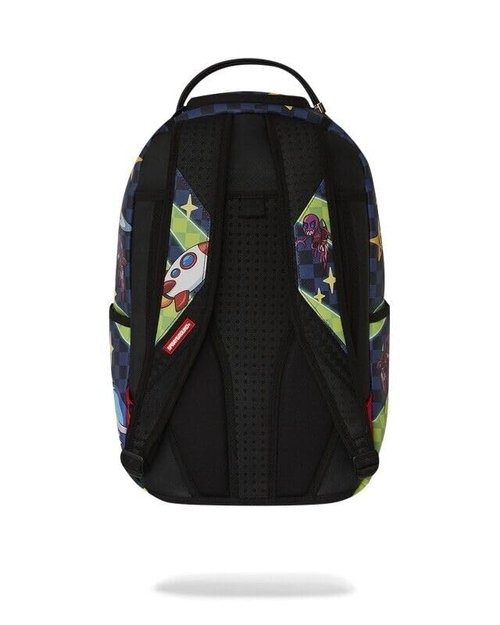 Sprayground Space Warped Backpack, Multicolor, 18H x 11.5W x 6D inches, Adjustable Shoulder Strap