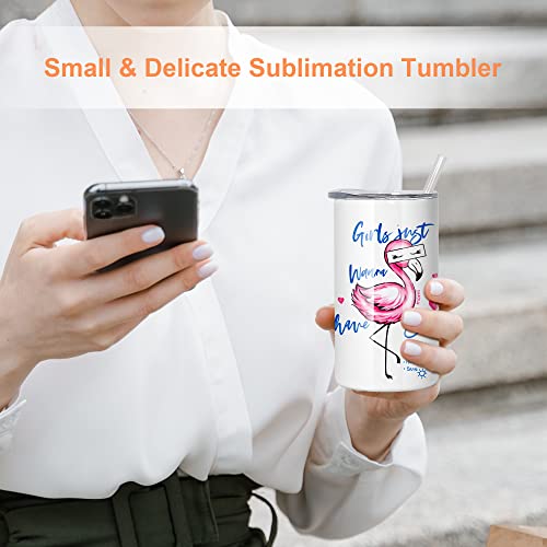 12 Pack 12oz Sublimation Tumblers with Lids & Straws - Kids Stainless Steel Insulated
