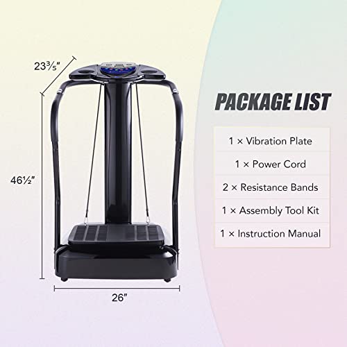 2000W Whole Body Vibration Platform Exercise Machine with MP3 Player (180 Speed Levels Platform)