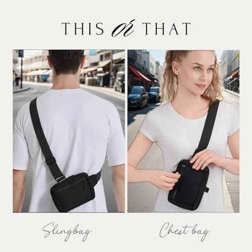 USHAKE Small Crossbody Bags for Women Men - Mini Sling Bag for Traveling and Hiking