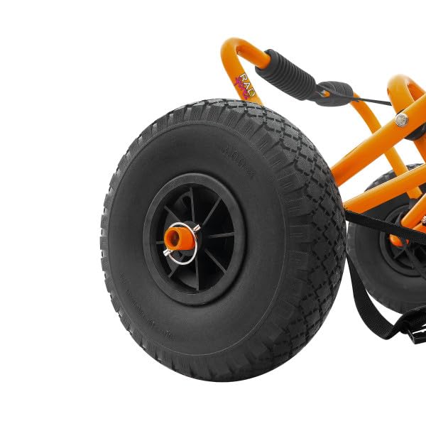 Kayak Cart – 150 Lbs Capacity Canoe Dolly with Airless Tires, Foldable Aluminum Frame, and Carrying Bag for Personal Watercraft by Rad Sportz (Orange)