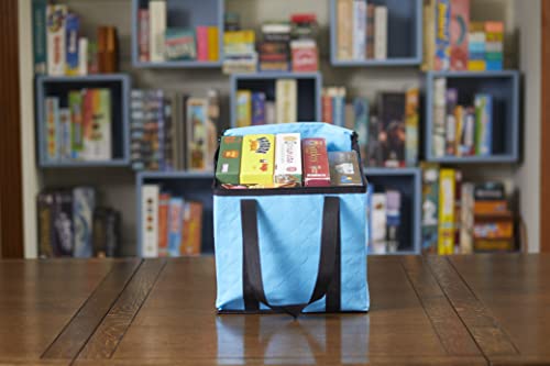 Allplay Lightweight Board Game Bag Light Blue - 12x12x12 Inch, Water Resistant
