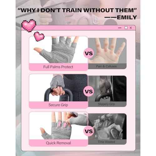 VINSGUIR Workout Gloves for Women and Men, Breathable Weight Lifting Gloves for Gym Exercise, Fitness, Training, and Cycling, with Excellent Grip and Cushion Pads