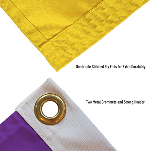 Los Angeles Lakers Dual Logo Indoor Outdoor Flag Banner