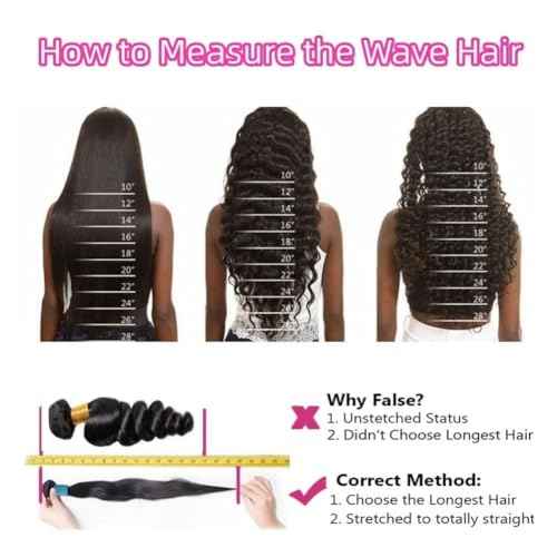 Loose Wave Bundles Human Hair Short Brazilian Virgin Human Hair Bundles Loose Wave Natural Black Color Can Be Dyed and Styled Total 300g 10 10 10 Inch