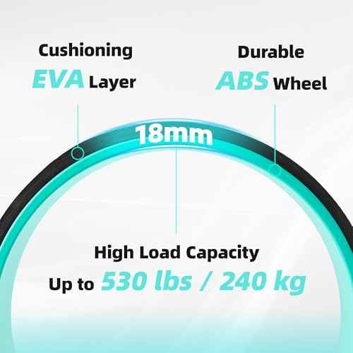 Back Roller Wheel Set of 4 with 2 Yoga Blocks ? Foam Back Stretcher for Pain Relief, Spine Cradle Deep Tissue Massage Roller for Stretching & Physical Therapy