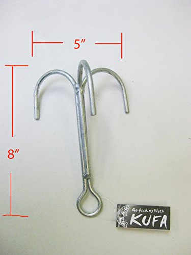 Galvanized Steel Grapple Hooks 8 Inch Heavy Duty Water Hook for Industrial Use