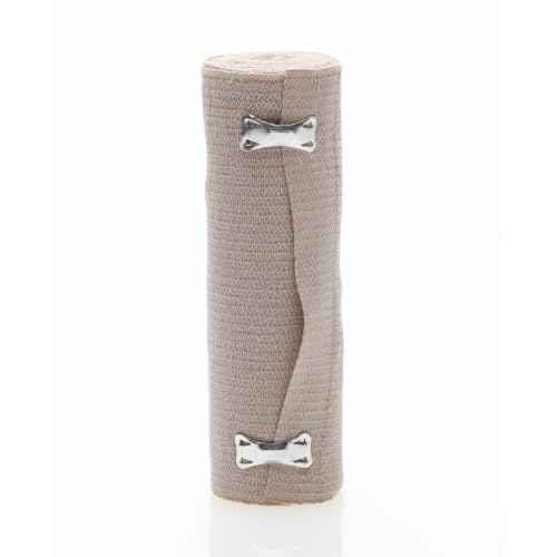 Medline Sterile Soft-Wrap Elastic Bandages, 6" x 5 yd, Beige, Ideal for Wound Care, Pack of 20
