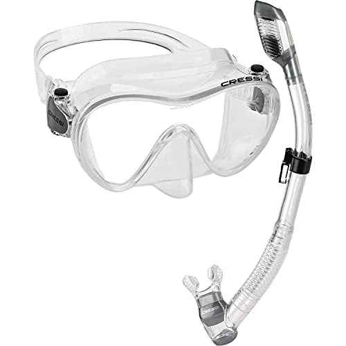 Cressi Italian Boutique Collection - Tempered Glass Lens Frameless Scuba Snorkeling Dive Mask, Clear