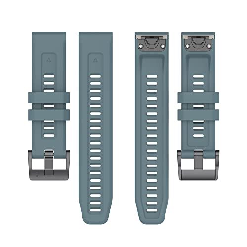 REYDA Silicone Watch Band for Garmin Fenix 9/8/7/6 Series - Rock Blue, 22mm Quick Fit Sport Strap