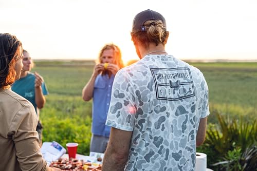 Men's Lightweight Short Sleeve Fishing Shirt with UPF Sun Protection - X-Large Volcanic Ash