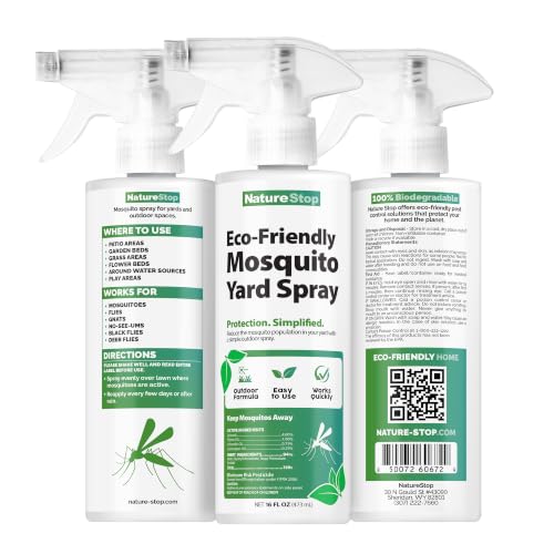 Eco-Friendly Mosquito Yard Spray - Natural Oil-Based Insect Repellent, 16 oz