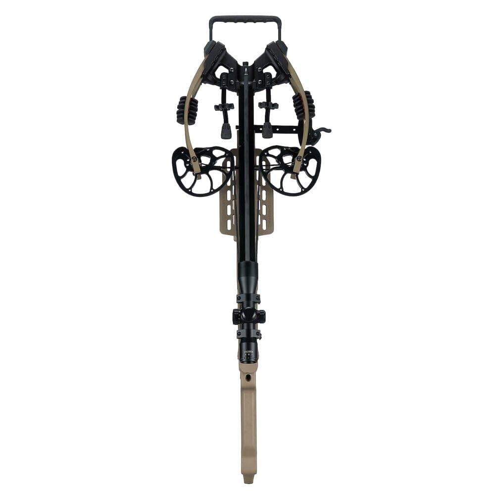Xpedition Archery Xpedite 420 Crossbow with Rope and Crank Cocking Device, Compound Crossbow Package with Illuminated 4X32 Scope, 420 Feet Per Second