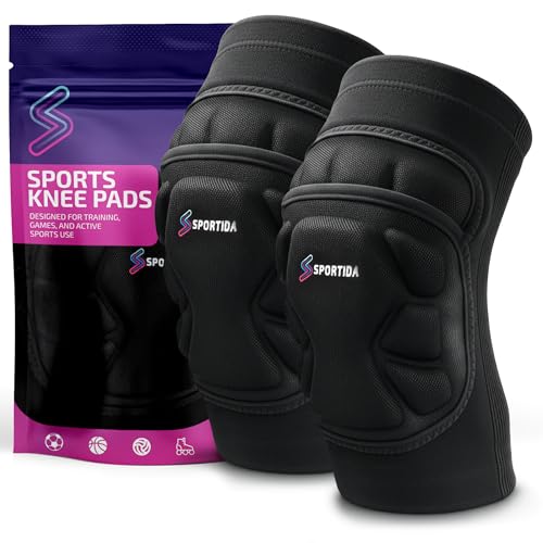Large Sports Knee Pads for Multi-Sport Impact Protection - Soccer, Volleyball, Basketball