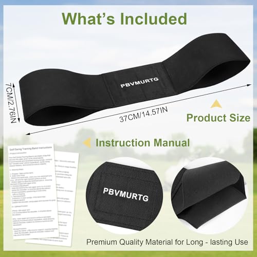 Golf Swing Training Aid with Arm Band and Instructions for Improved Accuracy