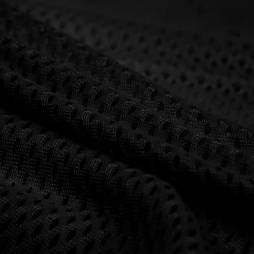 Large Black Stretch Football Practice Jersey Mesh Athletic Football Shirt - Sports Uniform
