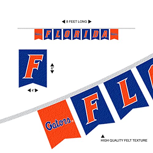 Florida Gators Banner String Pennant Flags - 8 Feet Indoor Outdoor Decor
