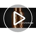 Hammered Copper Water Bottle 34Oz - Eco-Friendly, Leak-Proof & Handmade