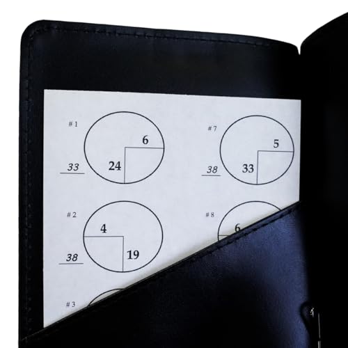 Golf Scorecard & Yardage Book Holder - Genuine Leather, Black