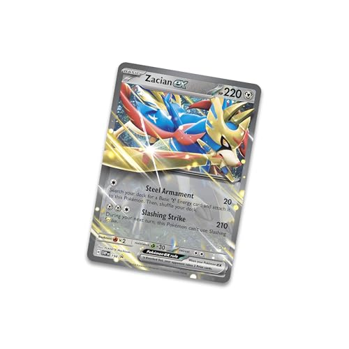 Pokémon TCG: Slashing Legends Tin – Zacian ex (1 Foil Promo Card & 4 Booster Packs)