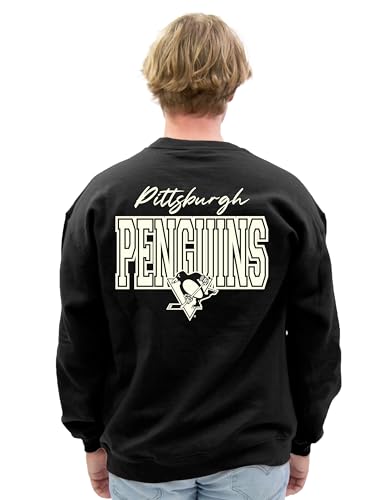 NHL Crewneck Sweatshirt - Pittsburgh Penguins Black Medium - Unisex Adult