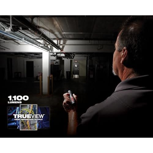 Milwaukee Rechargeable 1100 Lumen LED Flashlight, Battery Powered, Twist Focus