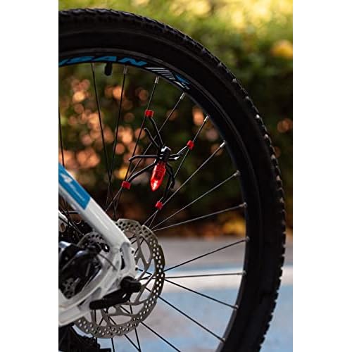 Spider Bike Wheel Spoke Lights ? Cool LED Bicycle Decorations for Kids ? Fun & Safety Accessories for Night Riding ? Waterproof Motion-Activated Spider Lights