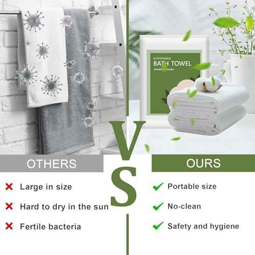 Disposable Bath Towels, 10 Pack 55" x 27.5" Ultra Soft, Quick Dry Disposable Body Towel, Portable Travel Towel for Hotel Camping Beach Swimming Gym Sauna Spa, Personal Care Pet Towels