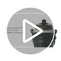 64 oz Hydration Bottle with Flip Up Spout Foam Insulation Locking Lid Handle Charcoal