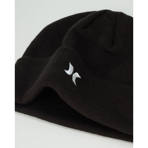 Hurley Men's Winter Hat - Icon Knit Cuffed Beanie for Men - Skull Caps for Men