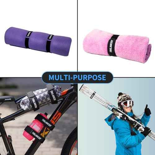 Trilancer Bike Rack Straps, 4-Pack Adjustable Bike Wheel Stabilizer Strap with Hook and Loop for Car and Wall Mount, for Transportation and Storage (29.5'' x 1.5'')
