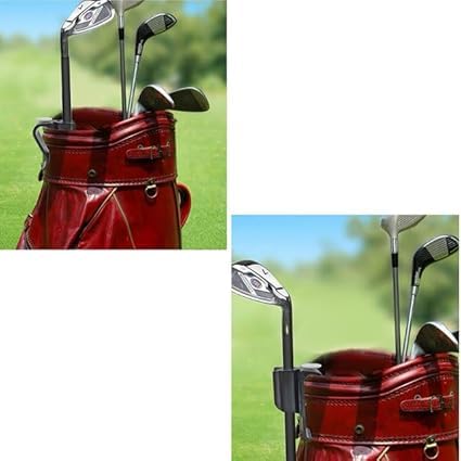 Jinshining 2 Pcs Black Golf Putter Clip,Convenient Putter Holder for Golf Bags Easy to Attach Putter Clamp Organizer Keep Your Putter Handy on The Course,Golf Club Bag Accessories