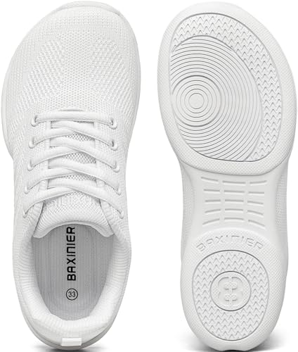 Girls Wide Cheer Shoes Tennis Sneakers - 3 Big Kid White 220