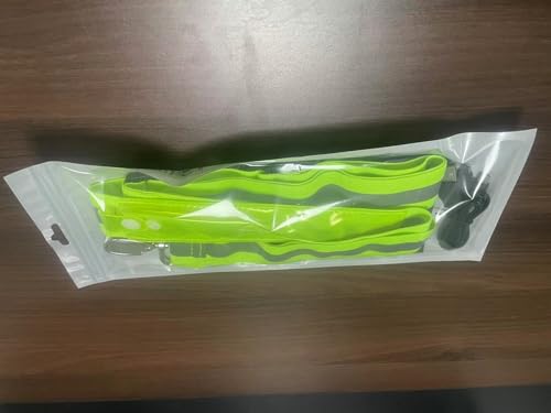 Todoxi LED Belt Reflective Sash for Walking at Night, High Visibility Adjustable Night Running Safety Gear Rechargeable LED Light Up Running Belt Reflective Gear for Runners Walkers Men Women