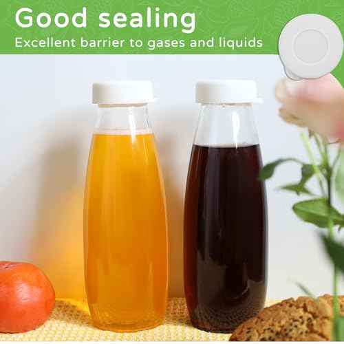 Silicone Glass Milk Bottle Caps, 48mm Diameter Bottle Caps for Libbey & Stanpac Milk Glass Bottles, Reusable and Easy to Clean (6 Pack) (White)