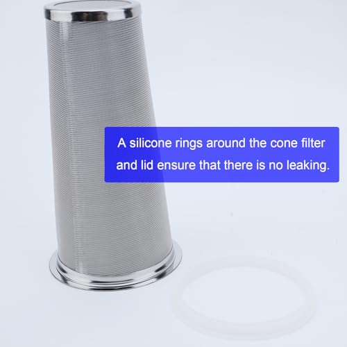 Cold Brew Coffee Filter for 32oz Mason Jar - Stainless Steel Mesh Strainer with Seal Ring