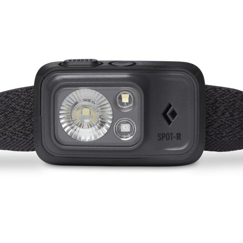 BLACK DIAMOND Spot 400-R Rechargeable LED Headlamp, Waterproof and Dimmable for Camping, Hiking, Running, Hunting, Work with Red Light Headlamp Mode, Graphite